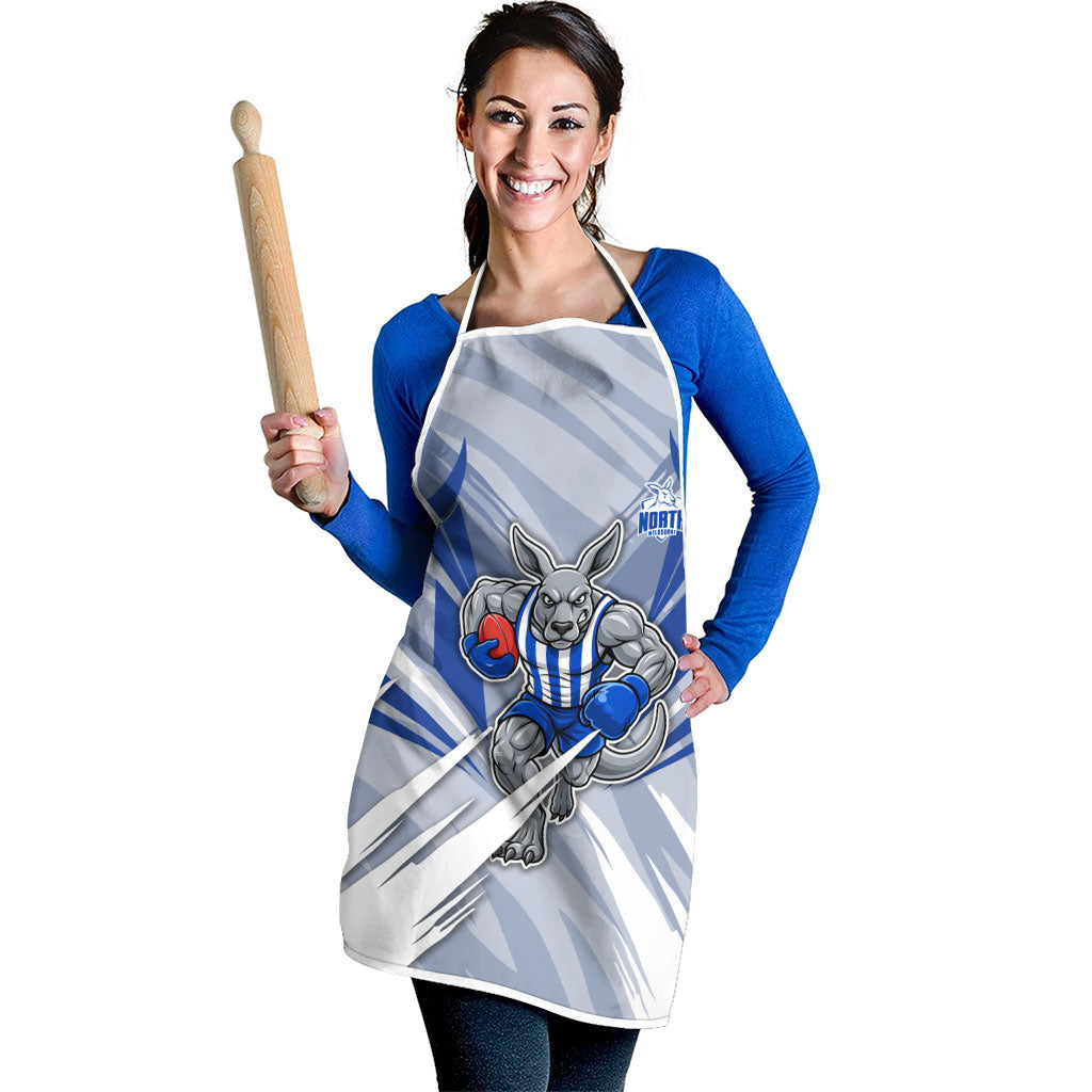 North Melbourne Kangaroos Australian Football Apron Powerful Kangaroo Mascot - Bold Team Colors