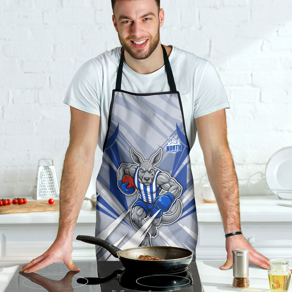 North Melbourne Kangaroos Australian Football Apron Powerful Kangaroo Mascot - Bold Team Colors