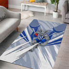 North Melbourne Kangaroos Australian Football Area Rug Powerful Kangaroo Mascot - Bold Team Colors