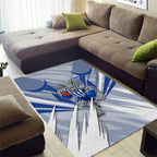 North Melbourne Kangaroos Australian Football Area Rug Powerful Kangaroo Mascot - Bold Team Colors