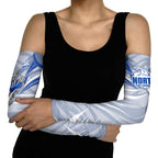 North Melbourne Kangaroos Australian Football Arm Sleeves Powerful Kangaroo Mascot - Bold Team Colors