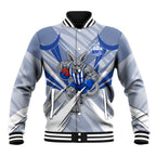 North Melbourne Kangaroos Australian Football Baseball Jacket Powerful Kangaroo Mascot - Bold Team Colors