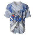 North Melbourne Kangaroos Australian Football Baseball Jersey Powerful Kangaroo Mascot - Bold Team Colors