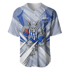 North Melbourne Kangaroos Australian Football Baseball Jersey Powerful Kangaroo Mascot - Bold Team Colors