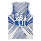 North Melbourne Kangaroos Australian Football Basketball Jersey Powerful Kangaroo Mascot - Bold Team Colors