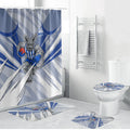 North Melbourne Kangaroos Australian Football Bathroom Set Powerful Kangaroo Mascot - Bold Team Colors