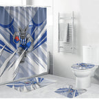 North Melbourne Kangaroos Australian Football Bathroom Set Powerful Kangaroo Mascot - Bold Team Colors