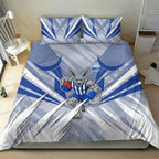 North Melbourne Kangaroos Australian Football Bedding Set Powerful Kangaroo Mascot - Bold Team Colors