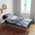 North Melbourne Kangaroos Australian Football Bedding Set Powerful Kangaroo Mascot - Bold Team Colors