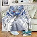 North Melbourne Kangaroos Australian Football Blanket Powerful Kangaroo Mascot - Bold Team Colors