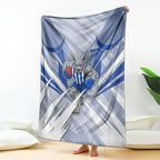 North Melbourne Kangaroos Australian Football Blanket Powerful Kangaroo Mascot - Bold Team Colors