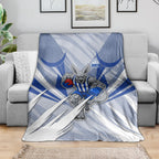 North Melbourne Kangaroos Australian Football Blanket Powerful Kangaroo Mascot - Bold Team Colors