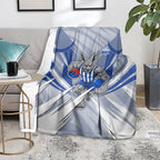 North Melbourne Kangaroos Australian Football Blanket Powerful Kangaroo Mascot - Bold Team Colors