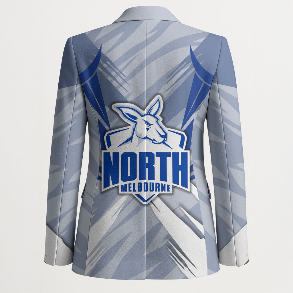 North Melbourne Kangaroos Australian Football Blazer Powerful Kangaroo Mascot - Bold Team Colors