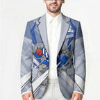 North Melbourne Kangaroos Australian Football Blazer Powerful Kangaroo Mascot - Bold Team Colors