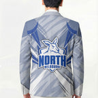 North Melbourne Kangaroos Australian Football Blazer Powerful Kangaroo Mascot - Bold Team Colors