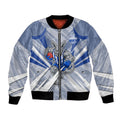North Melbourne Kangaroos Australian Football Bomber Jacket Powerful Kangaroo Mascot - Bold Team Colors