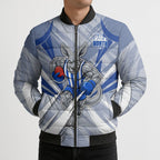 North Melbourne Kangaroos Australian Football Bomber Puffer Jacket Powerful Kangaroo Mascot - Bold Team Colors