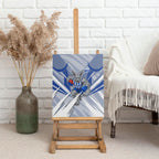 North Melbourne Kangaroos Australian Football Canvas Wall Art Powerful Kangaroo Mascot - Bold Team Colors