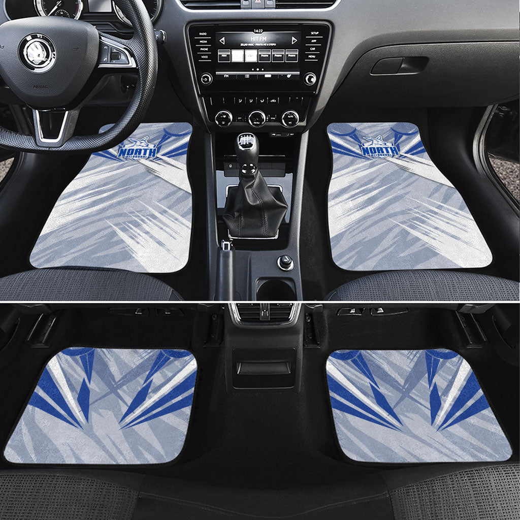 North Melbourne Kangaroos Australian Football Car Mats Powerful Kangaroo Mascot - Bold Team Colors