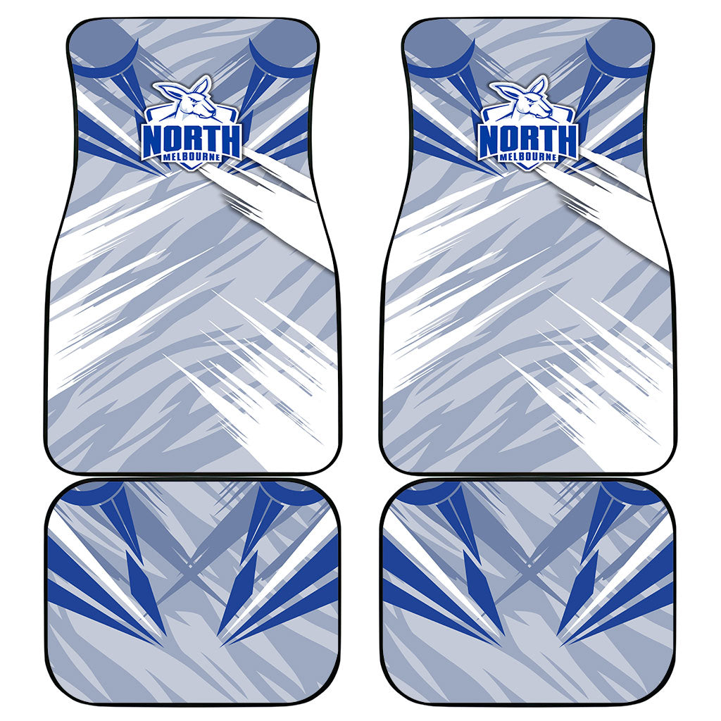 North Melbourne Kangaroos Australian Football Car Mats Powerful Kangaroo Mascot - Bold Team Colors
