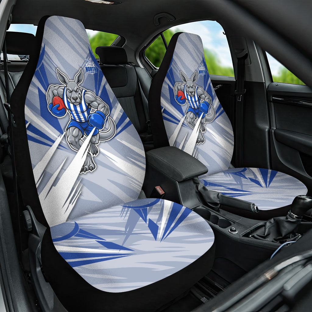 North Melbourne Kangaroos Australian Football Car Seat Cover Powerful Kangaroo Mascot - Bold Team Colors