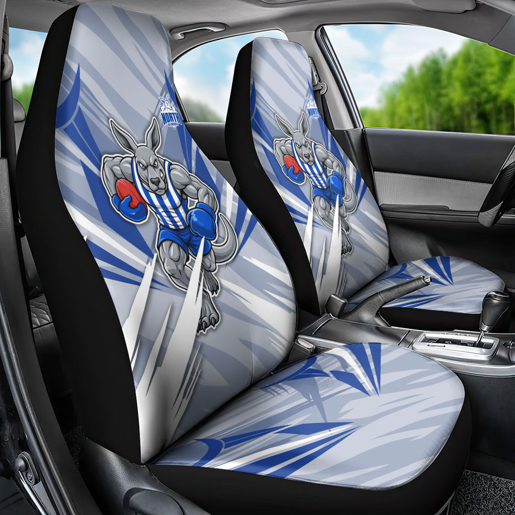 North Melbourne Kangaroos Australian Football Car Seat Cover Powerful Kangaroo Mascot - Bold Team Colors