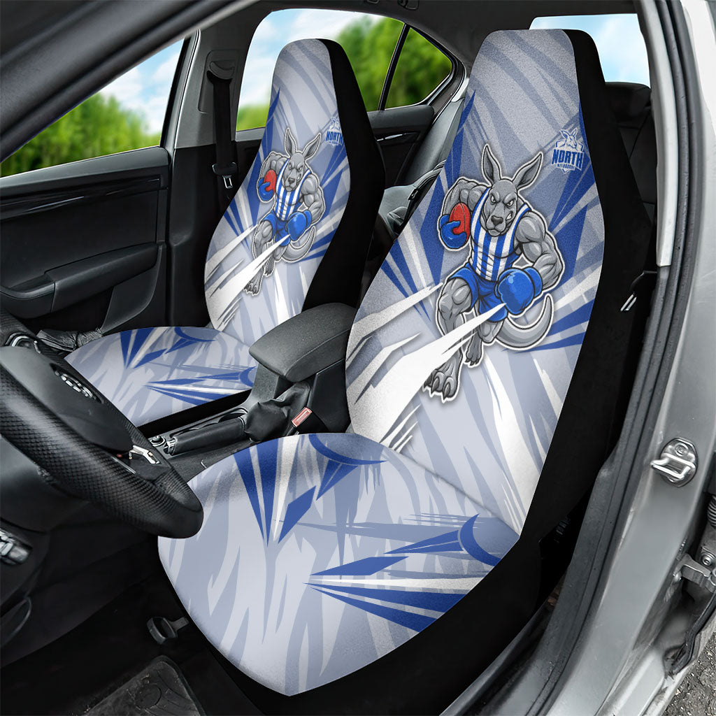 North Melbourne Kangaroos Australian Football Car Seat Cover Powerful Kangaroo Mascot - Bold Team Colors
