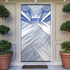 North Melbourne Kangaroos Australian Football Door Cover Powerful Kangaroo Mascot - Bold Team Colors