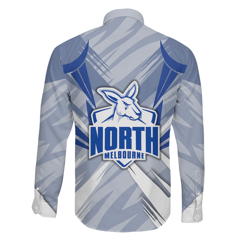 North Melbourne Kangaroos Australian Football Family Matching Mermaid Dress and Hawaiian Shirt Powerful Kangaroo Mascot - Bold Team Colors