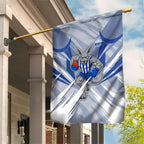 North Melbourne Kangaroos Australian Football Garden Flag Powerful Kangaroo Mascot - Bold Team Colors