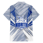 North Melbourne Kangaroos Australian Football Hawaiian Shirt Powerful Kangaroo Mascot - Bold Team Colors