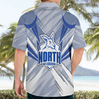 North Melbourne Kangaroos Australian Football Hawaiian Shirt Powerful Kangaroo Mascot - Bold Team Colors