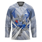 North Melbourne Kangaroos Australian Football Hockey Jersey Powerful Kangaroo Mascot - Bold Team Colors