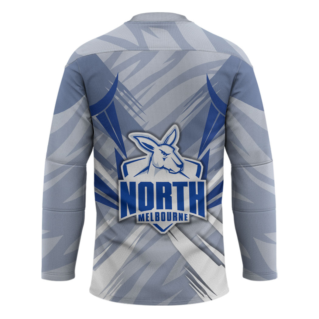North Melbourne Kangaroos Australian Football Hockey Jersey Powerful Kangaroo Mascot - Bold Team Colors