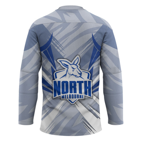 North Melbourne Kangaroos Australian Football Hockey Jersey Powerful Kangaroo Mascot - Bold Team Colors