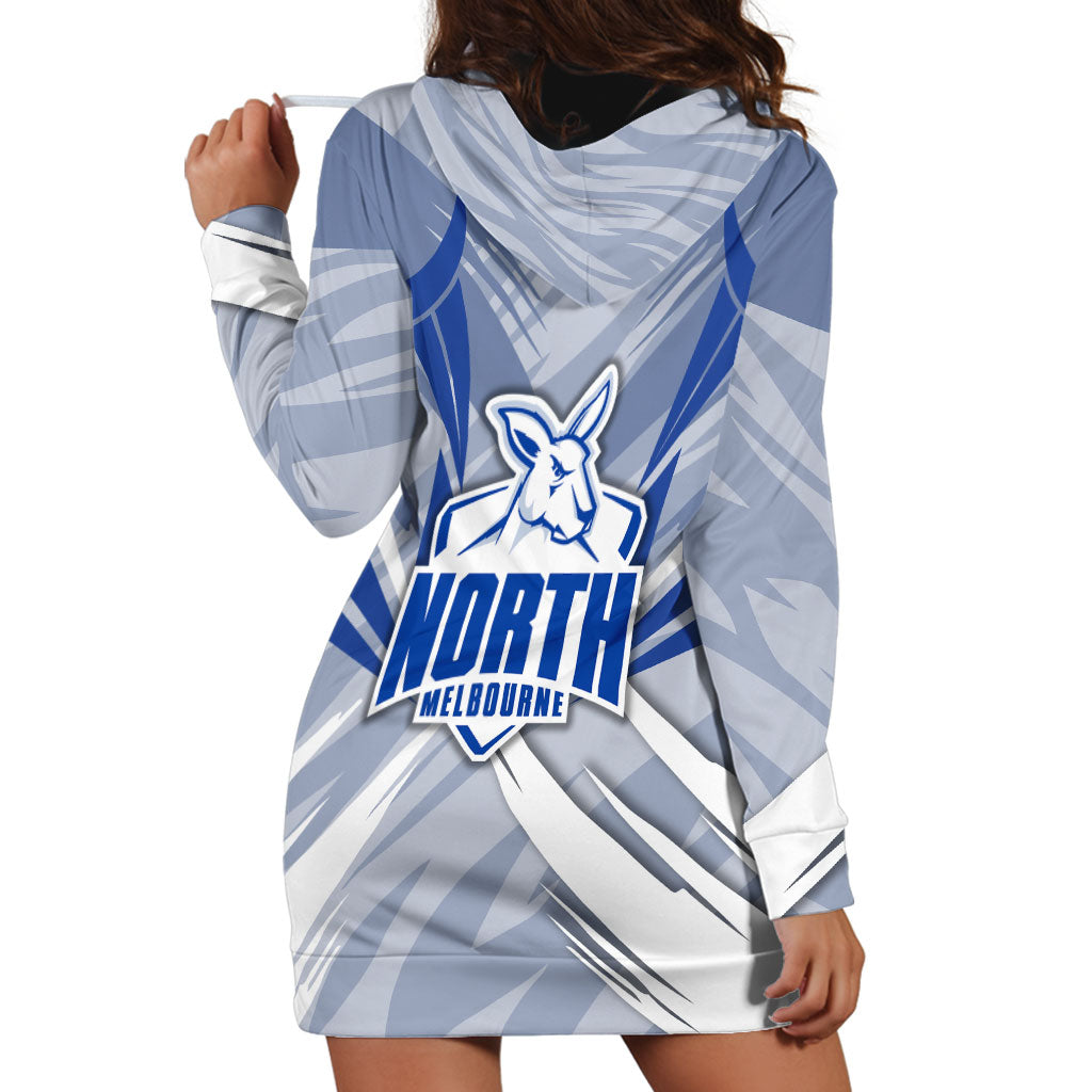 North Melbourne Kangaroos Australian Football Hoodie Dress Powerful Kangaroo Mascot - Bold Team Colors
