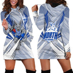 North Melbourne Kangaroos Australian Football Hoodie Dress Powerful Kangaroo Mascot - Bold Team Colors