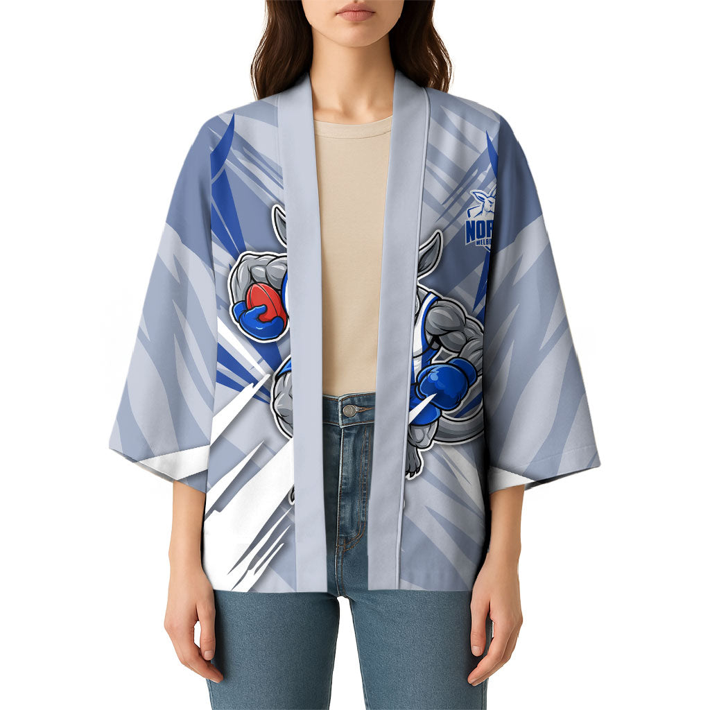 North Melbourne Kangaroos Australian Football Kimono Powerful Kangaroo Mascot - Bold Team Colors