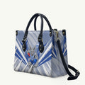 North Melbourne Kangaroos Australian Football Leather Bag Powerful Kangaroo Mascot - Bold Team Colors