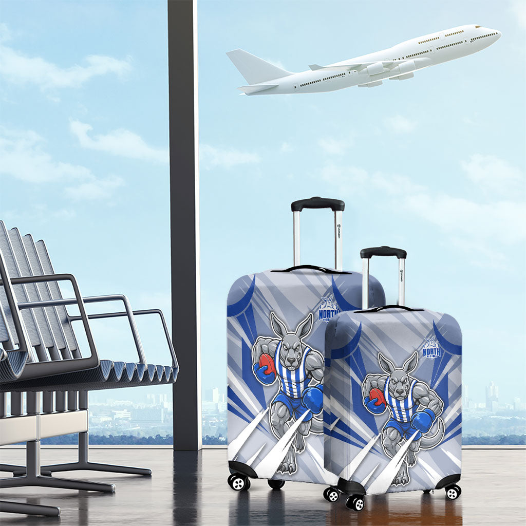 North Melbourne Kangaroos Australian Football Luggage Cover Powerful Kangaroo Mascot - Bold Team Colors