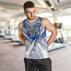 North Melbourne Kangaroos Australian Football Men Tank Top Powerful Kangaroo Mascot - Bold Team Colors