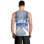 North Melbourne Kangaroos Australian Football Men Tank Top Powerful Kangaroo Mascot - Bold Team Colors