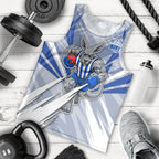 North Melbourne Kangaroos Australian Football Men Tank Top Powerful Kangaroo Mascot - Bold Team Colors