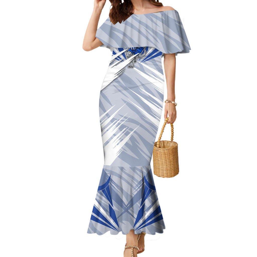 North Melbourne Kangaroos Australian Football Mermaid Dress Powerful Kangaroo Mascot - Bold Team Colors