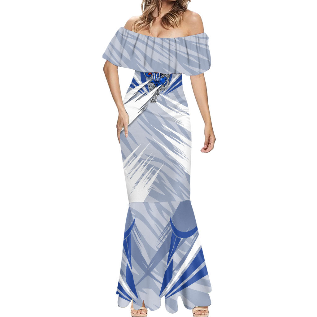 North Melbourne Kangaroos Australian Football Mermaid Dress Powerful Kangaroo Mascot - Bold Team Colors