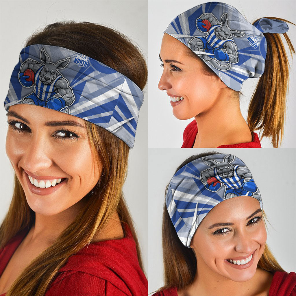 North Melbourne Kangaroos Australian Football Neck Gaiter Powerful Kangaroo Mascot - Bold Team Colors