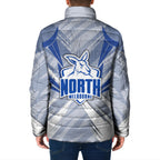 North Melbourne Kangaroos Australian Football Padded Jacket Powerful Kangaroo Mascot - Bold Team Colors