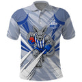 North Melbourne Kangaroos Australian Football Polo Shirt Powerful Kangaroo Mascot - Bold Team Colors