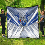 North Melbourne Kangaroos Australian Football Quilt Powerful Kangaroo Mascot - Bold Team Colors